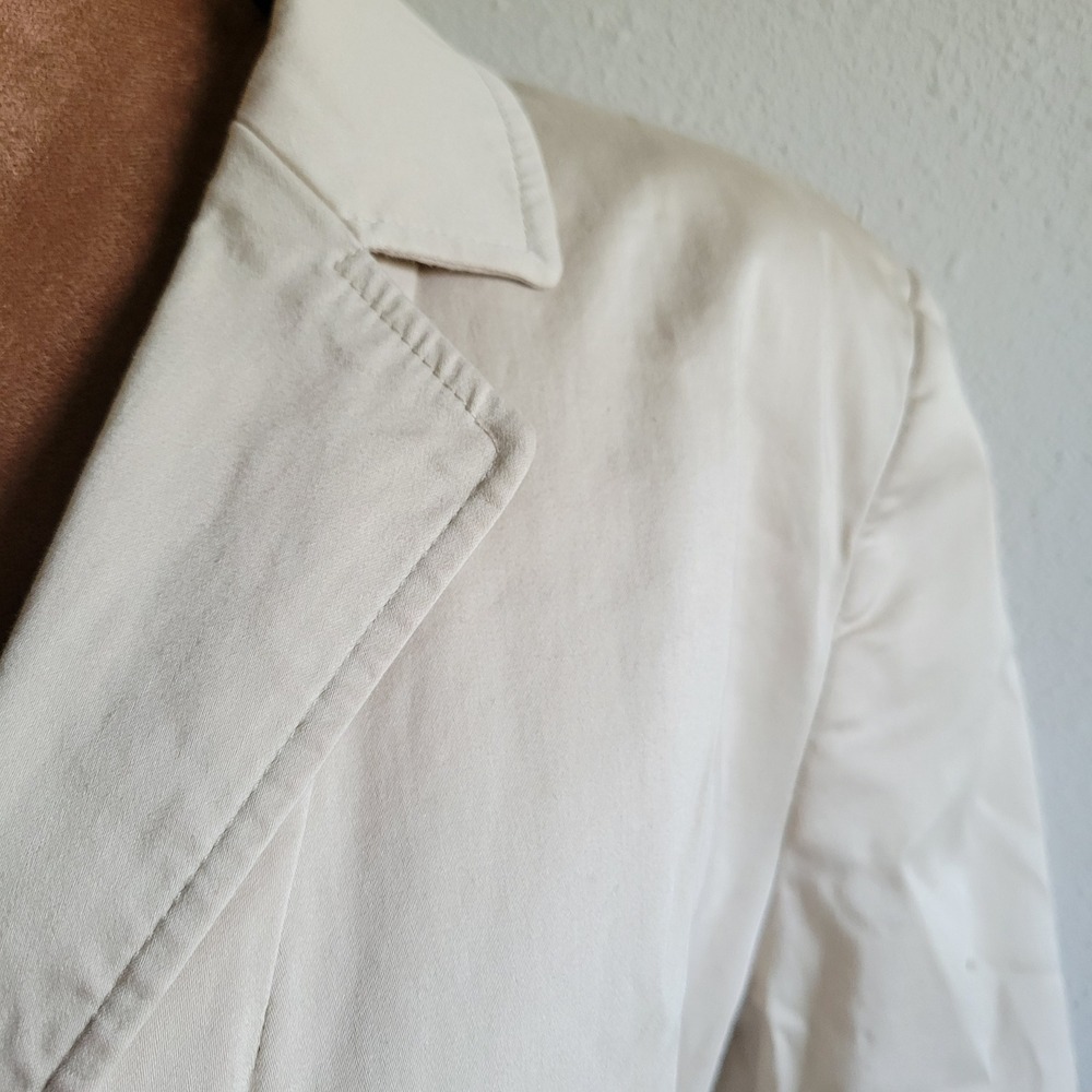 Croft & Barrow Womens‎ Beige Tan Stretch Cotton Blazer Jacket Size 12 RN73277 - Picture 2 of 10